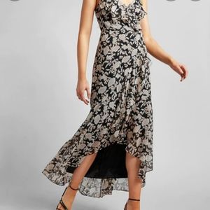 EXPRESS Ruffle Floral Wrap Dress